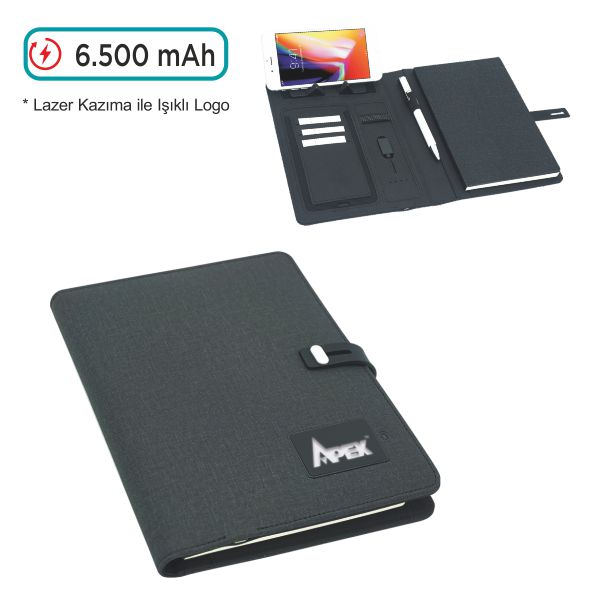 4835GRI Powerbank Defter